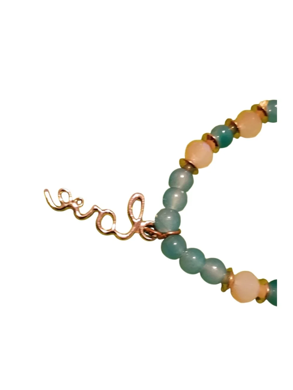 Gold Tone Stretch Bracelets with Aqua Beads – Set of 6 Bracelets. Nwot. OBO
